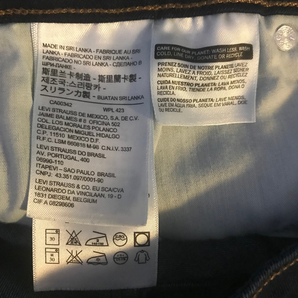 Levis Womens Mid Rise Skinny Jeans Sz 8 (Z02) - Picture 5 of 5